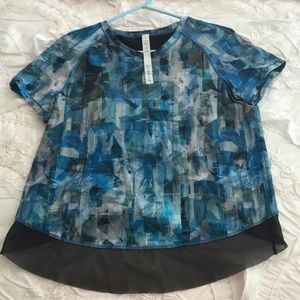 Lululemon Quick Pace Blue Pattern
